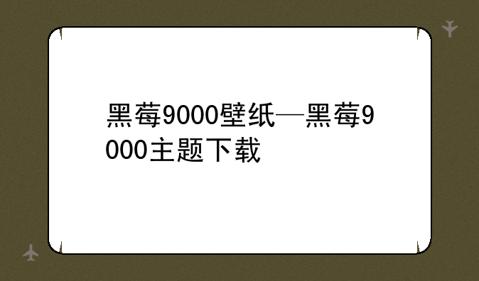 黑莓9000壁纸—黑莓9000主题下载