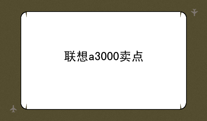 联想a3000卖点