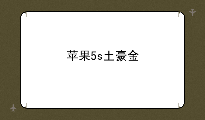 苹果5s土豪金